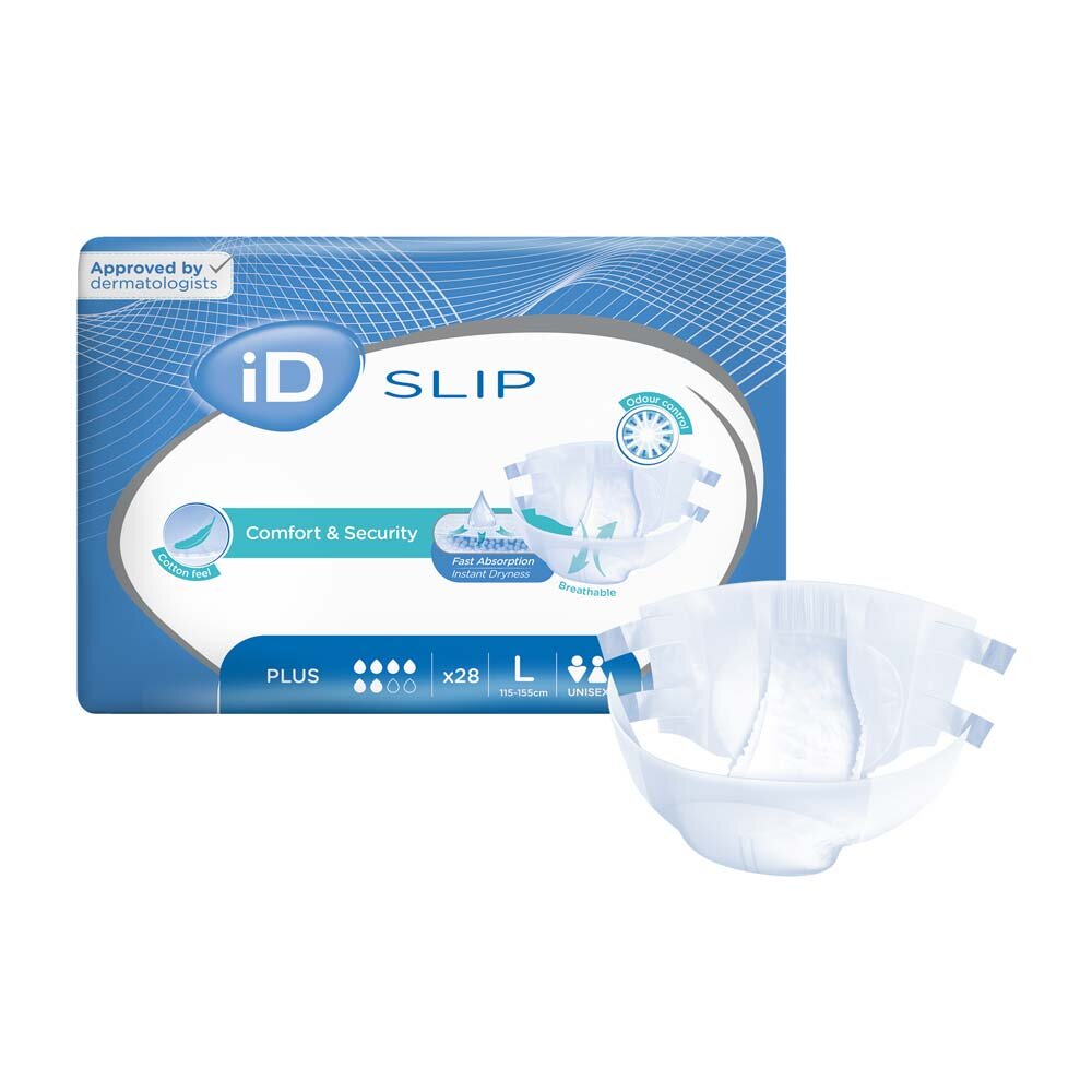 iD Slip Plus - Medium - 28 Windeln - Cotton Feel