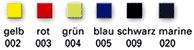 In diesen sechs Farben In diesen sechs Farben