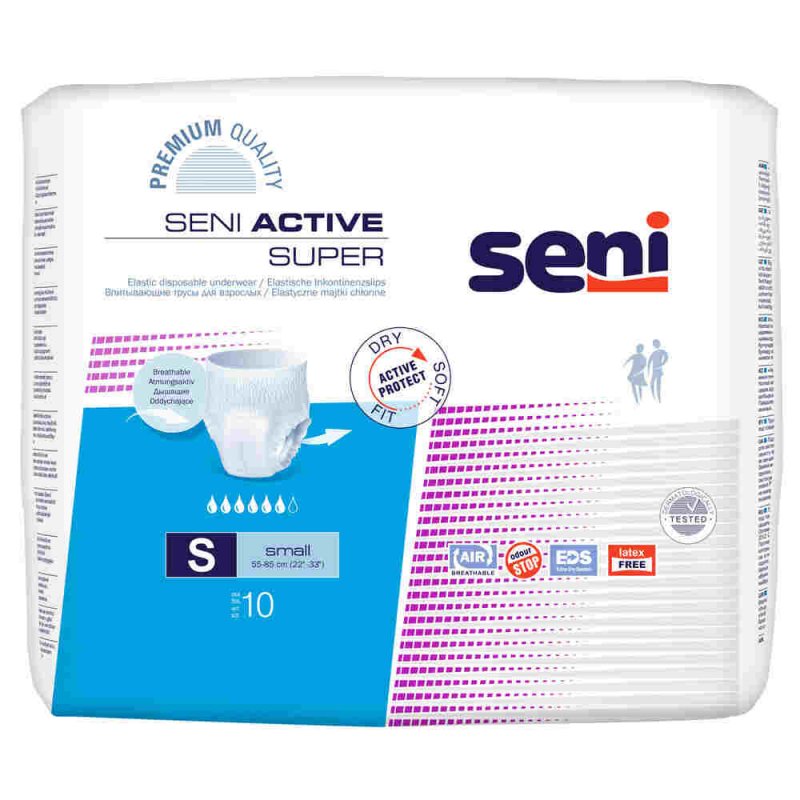 Seni Active Super - S (55 - 80 cm) - Windelpants - Karton