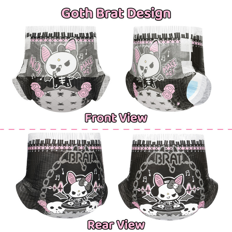 LFB Goth BRAT - Medium - Gothic Style Windeln für Erwachsene