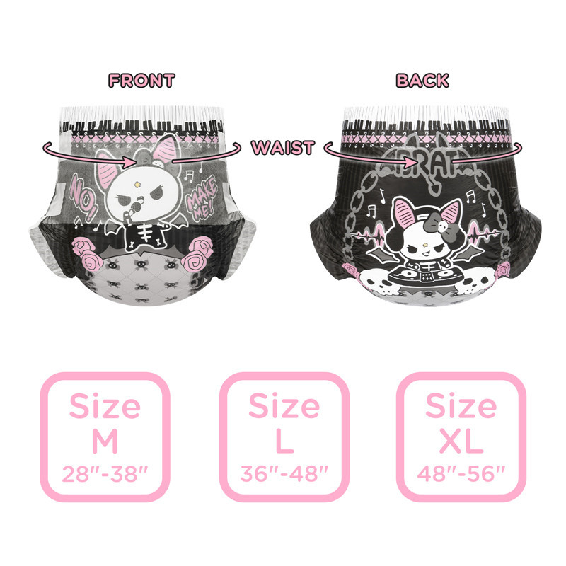 LFB Goth BRAT - Medium - Gothic Style Windeln für Erwachsene