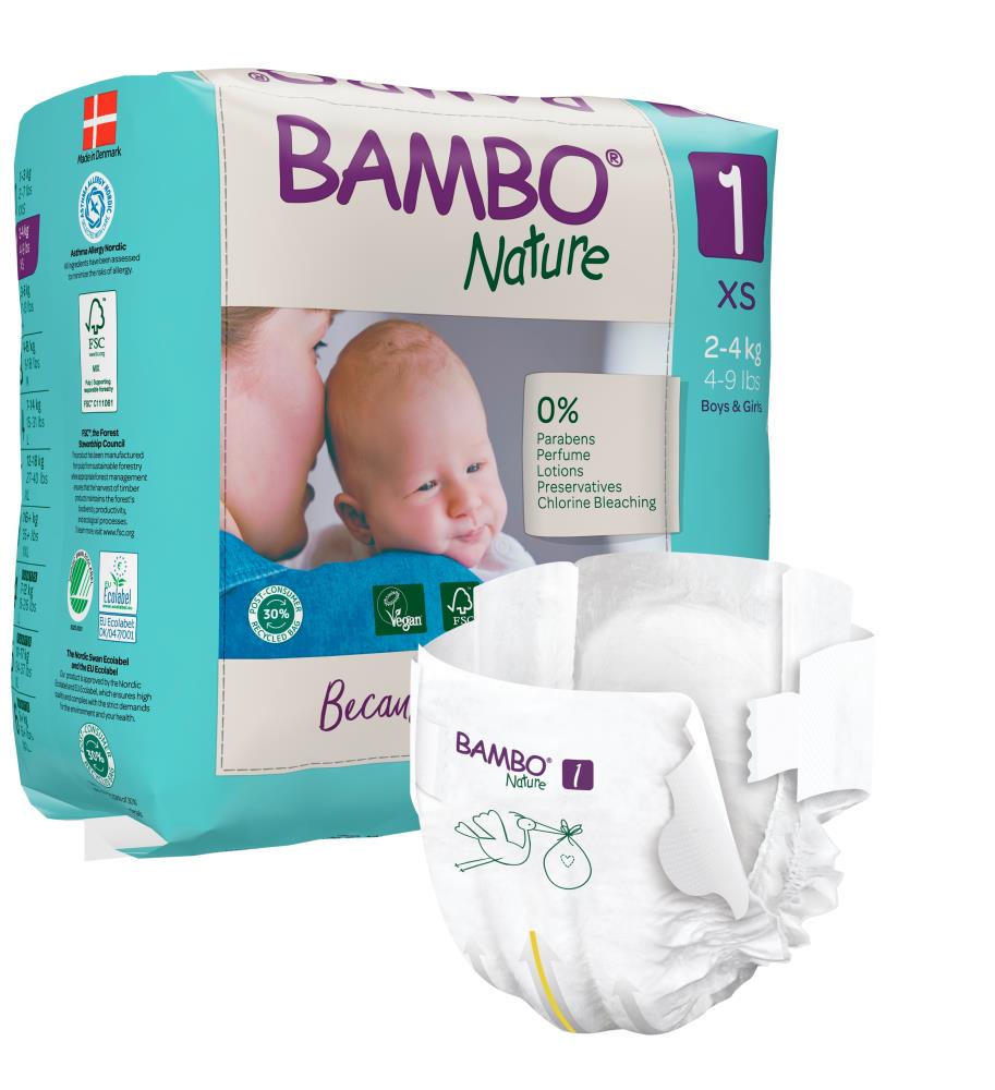 Bambo Nature Newborn - Größe 1 (2-4 kg) - 22 Windeln