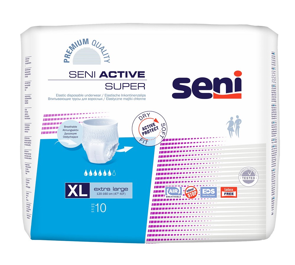 Seni Active Super - XL (120 - 160 cm) - Windelpants