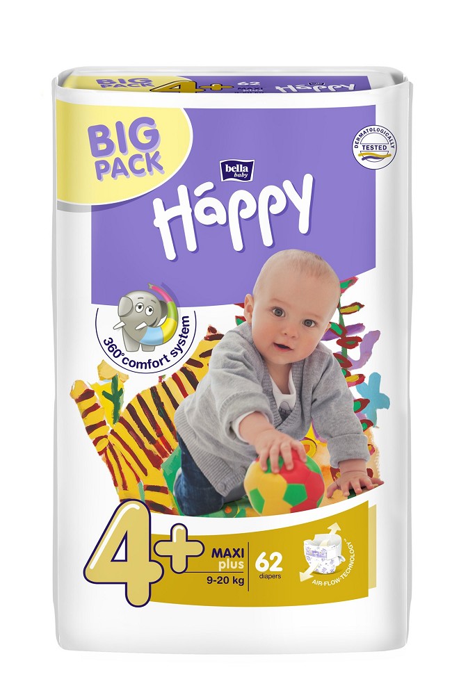 Bella Baby Happy - Größe 4+ Maxi Plus (9-20 kg) - Bigpack