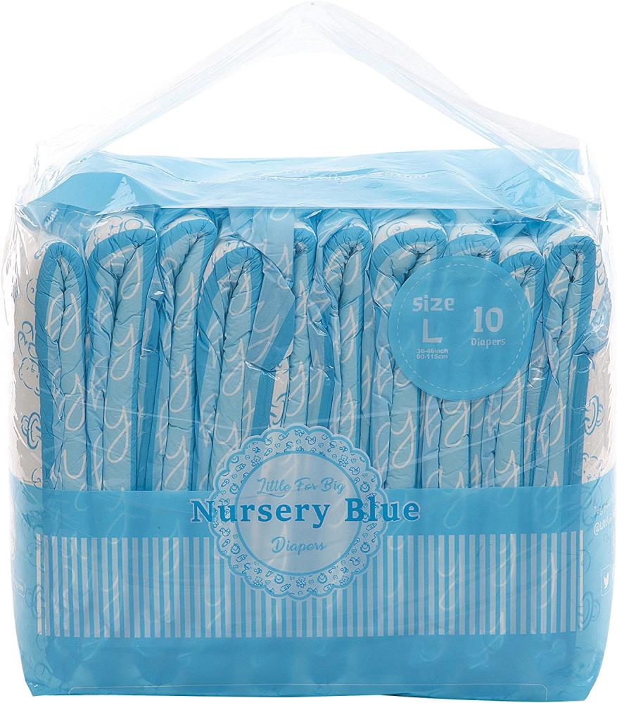 LFB Nursery Blue - Bunte Windeln für Erwachsene - M- Probe