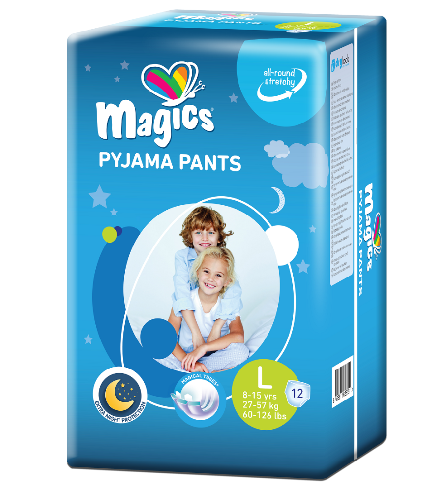 Magics Pyjama Pants - Windelunterhosen 8-15 Jahre - Karton