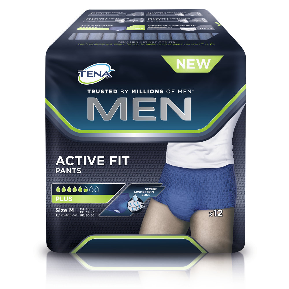 Tena Men Active Fit Pants - Medium (75 - 105 cm) - Karton