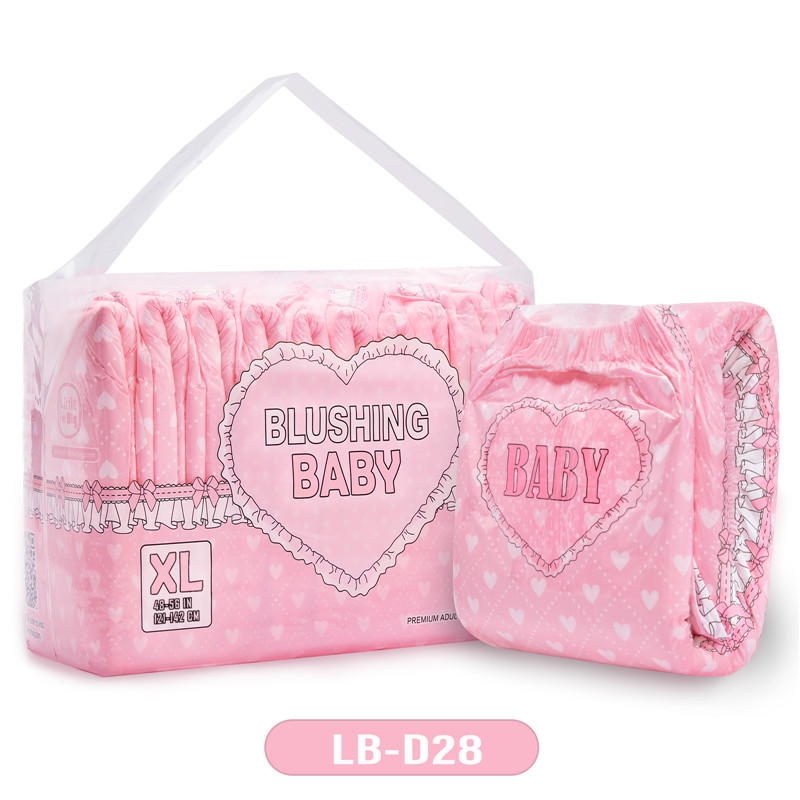 LFB Blushing Baby - rosa Windeln für Erwachsene - XL