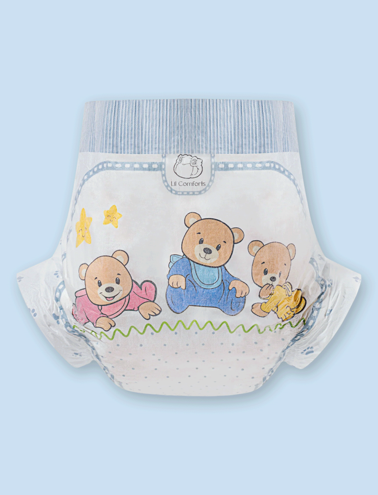Lil Comforts Teddy Bums - M - bunte Erwachsenenwindel