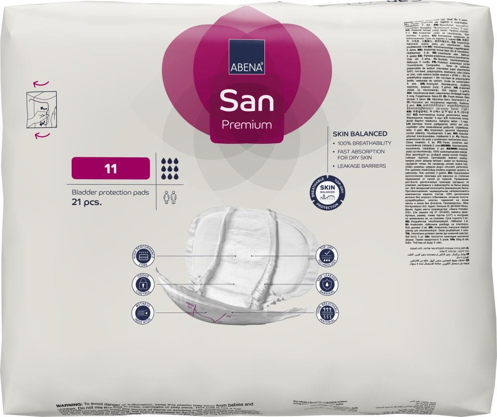 Abena San Premium 11 - anatomische Inkontinenzvorlage